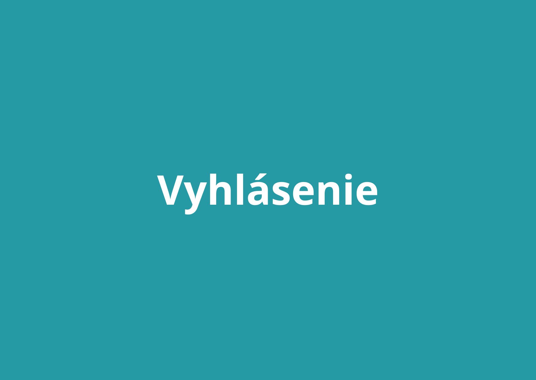 vyhlasenie